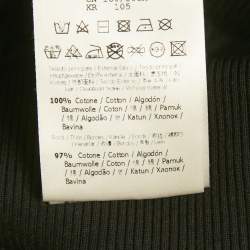 Pre Owned Fendi Black Logo Embroidered Cotton Zip-Up Hoodie XL