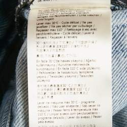 Pre Owned Fendi Blue Zucca Applique Denim Slim Fit Jeans S/Waist 29"