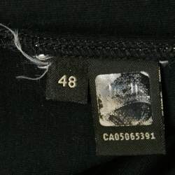 مملوكة مسبقًا تي شيرت فندي أسود قطن برقبة دائرية ضفدع وعين الفراشة مقاس متوسط