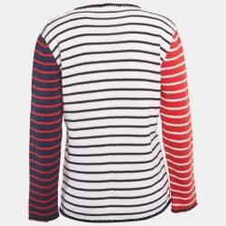 مملوكة مسبقًا سويت شيرت فندي تريكو مخطط متعدد الألوان مقاس وسط (ميديم)