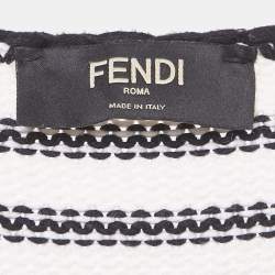 مملوكة مسبقًا سويت شيرت فندي تريكو مخطط متعدد الألوان مقاس وسط (ميديم)