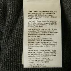 مملوكة مسبقًا Fendi Grey Bulb Embossed Rib Knit Crewneck Sweater L