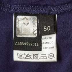 مملوكة مسبقًا Fendi Blue Logo Applique Jersey T-Shirt L