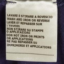 مملوكة مسبقًا Fendi Blue Logo Applique Jersey T-Shirt L