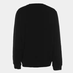 مملوكة مسبقًا Fendi x Karl Lagerfeld Black Knit Sweatshirt XL