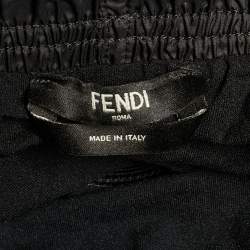 Pre Owned Fendi Black Nylon Karl Lagerfeld Swim Shorts S