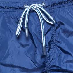 Pre Owned شورت سباحة فيندي نايلون بترقيع شعار فيندي أزرق كحلي مقاس صغير