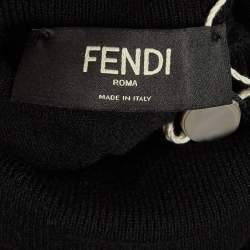 مملوكة مسبقًا Fendi Black Monster Eye Sequin Cashmere Knit Sweater XXL