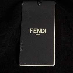 مملوكة مسبقًا Fendi Black Monster Eye Sequin Cashmere Knit Sweater XXL