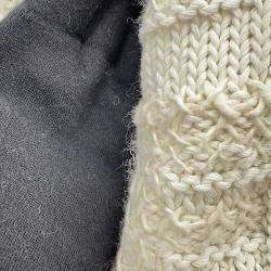 Pre Owned بلوفر فندي قطني كتان نايلون مقاس 46 أبيض