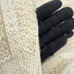 Pre Owned بلوفر فندي قطني كتان نايلون مقاس 46 أبيض