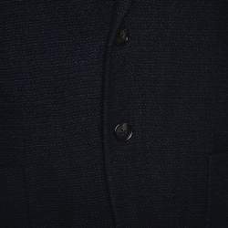 Fendi Navy Blue Wool Blend Unstructured Knitted Blazer XL