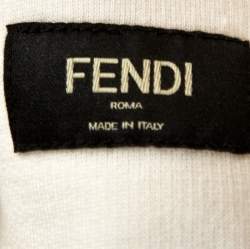 Pre Owned Fendi Off White Bad Bugs Eye Applique Knit Hoodie L
