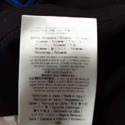 Pre Owned Fendi Black Patch Face Cotton Crew Neck T-Shirt XS