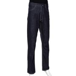 Pre Owned Fendi X Fila Logo Mania Indigo Denim Straight Fit Jeans M