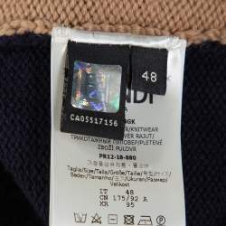 مملوكة مسبقًا Fendi Bicolor Family Embroidered Wool Knit Pullover M
