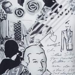 Pre Owned Fendi Monochrome Cotton Jersey Karl Collage Print T-Shirt S