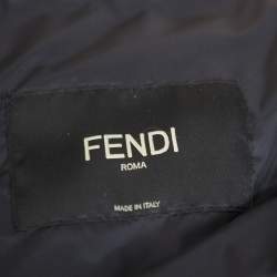 Fendi Color Block Synthetic Logo Printed Sleeveless Puffer Gilet M