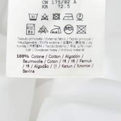 مملوكة مسبقًا Fendi White Cotton Camou Collar Detail Button Front Shirt S