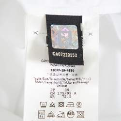 مملوكة مسبقًا Fendi White Cotton Camou Collar Detail Button Front Shirt S