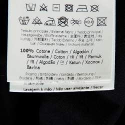 Pre Owned Fendi Black Cotton Logo Embroidered Crewneck T-Shirt L