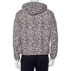 Fendi Grey Bag Bugs Printed Synthetic Monster Eye Patch Detail Hooded Jacket S 