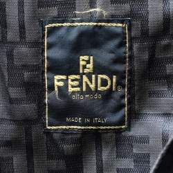 Fendi Brown Zucca Monogram Double Breasted Coat L