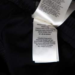 Fendi Black Synthetic Monogram & Pequin Motif Track Pants XXL 