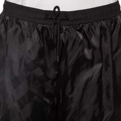 Fendi Black Synthetic Monogram & Pequin Motif Track Pants XXL 