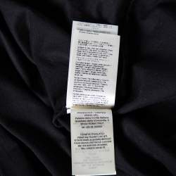 Pre Owned Fendi Black Cotton Bag Bug Leather Inlay Detailed Short Sleeve T-Shirt XL