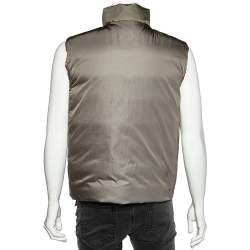 Fendi Grey & Red Synthetic Monster Face Detail Reversible Quilted Vest L