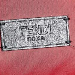 Fendi Grey & Red Synthetic Monster Face Detail Reversible Quilted Vest L