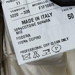 Fendi Beige Cotton & Ramie Button Front Blazer L