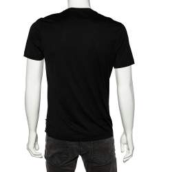 Fendi Black Cotton Studded Leather Bag Bugs Detail Crewneck T-Shirt M