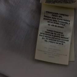 Pre Owned Fendi White Cotton Face Patch Appliqued Short Sleeve T-Shirt L