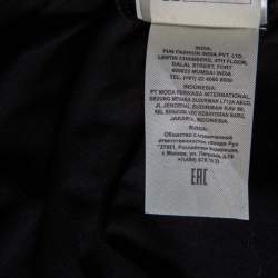 Pre Owned Fendi Black Cotton Monster Logo Appliqued Short Sleeve T-Shirt L 