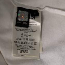 Pre Owned Fendi White Cotton Knit Logo Print Detail T-Shirt L