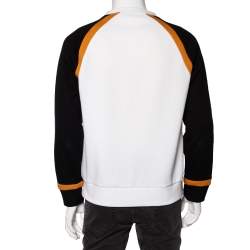 Pre Owned Fendi Colorblock FF Embroidered Cotton Long Sleeve Sweatshirt L
