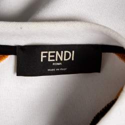 Pre Owned Fendi Colorblock FF Embroidered Cotton Long Sleeve Sweatshirt L