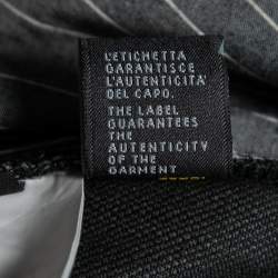 Pre Owned Fendi Black Leather Coated Denim Jeans XL