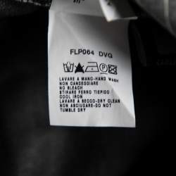 Pre Owned Fendi Black Leather Coated Denim Jeans XL