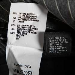 Pre Owned Fendi Black Leather Coated Denim Jeans XL