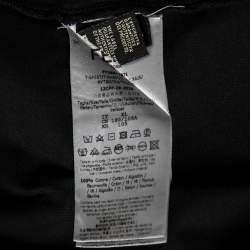 Pre Owned Fendi Black Cotton Embroidered Logo Detail Short Sleeve T-Shirt XL