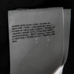 Pre Owned Fendi Black Cotton Embroidered Logo Detail Short Sleeve T-Shirt XL