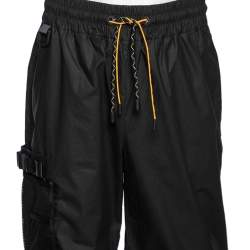 Fendi Black Synthetic Convertible Zipped Cargo Trousers M