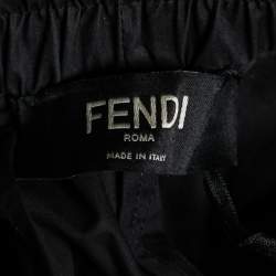 Fendi Black Synthetic Convertible Zipped Cargo Trousers M