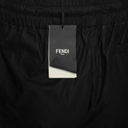 Fendi Black Synthetic Convertible Zipped Cargo Trousers M