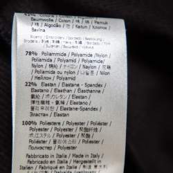 Pre Owned هودي فندي تريكو مضلع أسود بأبليك الشعار مقاس كبير - لارج