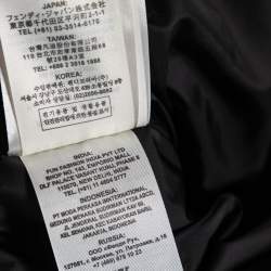 مملوكة مسبقًا بنطلون تزلج فندي قماش صناعي أسود مزين طباعة شعار الماركة أرجل عريضة مقاس متوسط (ميديوم)