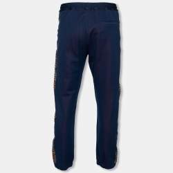 Fendi x Hey Reilly Blue Jersey Logo Tape Trimmed Trackpants L
